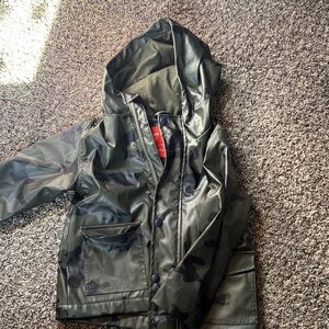 Joe Fresh Kids Green Camouflage Raincoat
